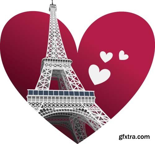 Eiffel Tower and heart