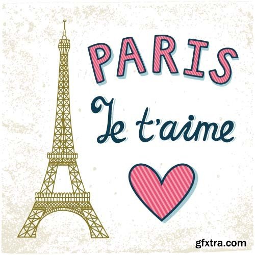 Eiffel Tower and heart