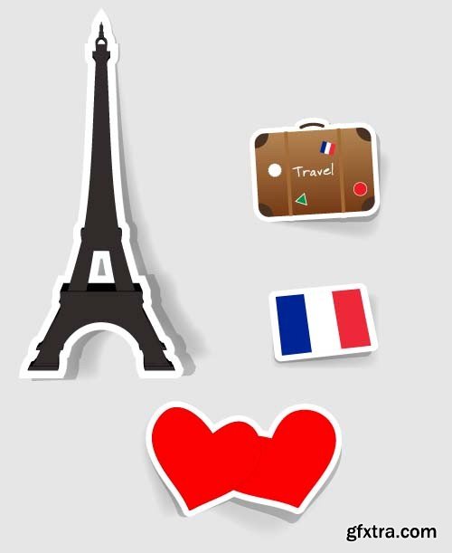 Eiffel Tower and heart