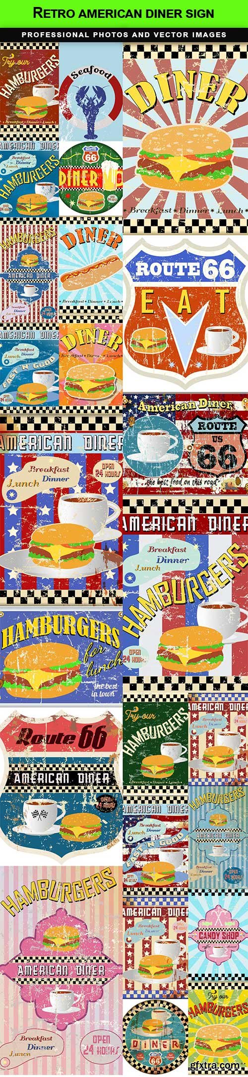 Retro american diner sign