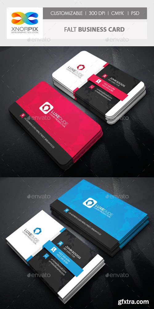 GraphicRiver - Flat Business Card - 10748365