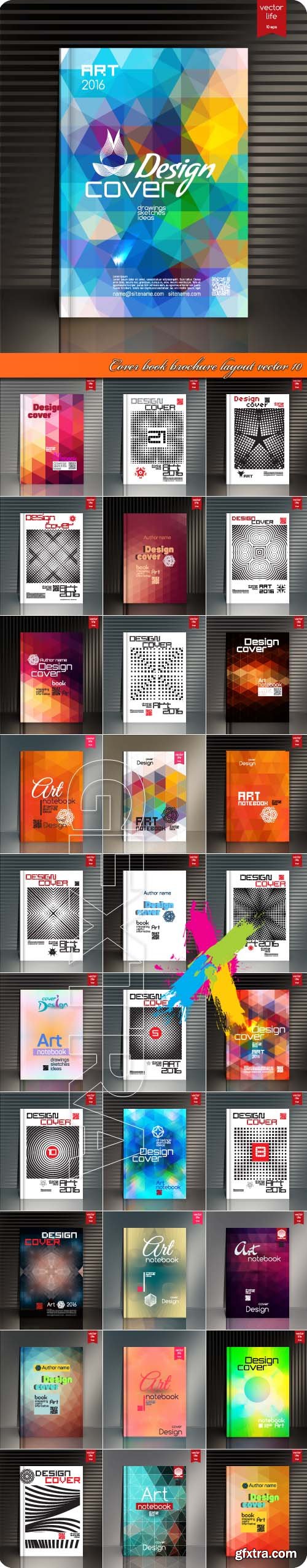 Cover book brochure layout vector 10