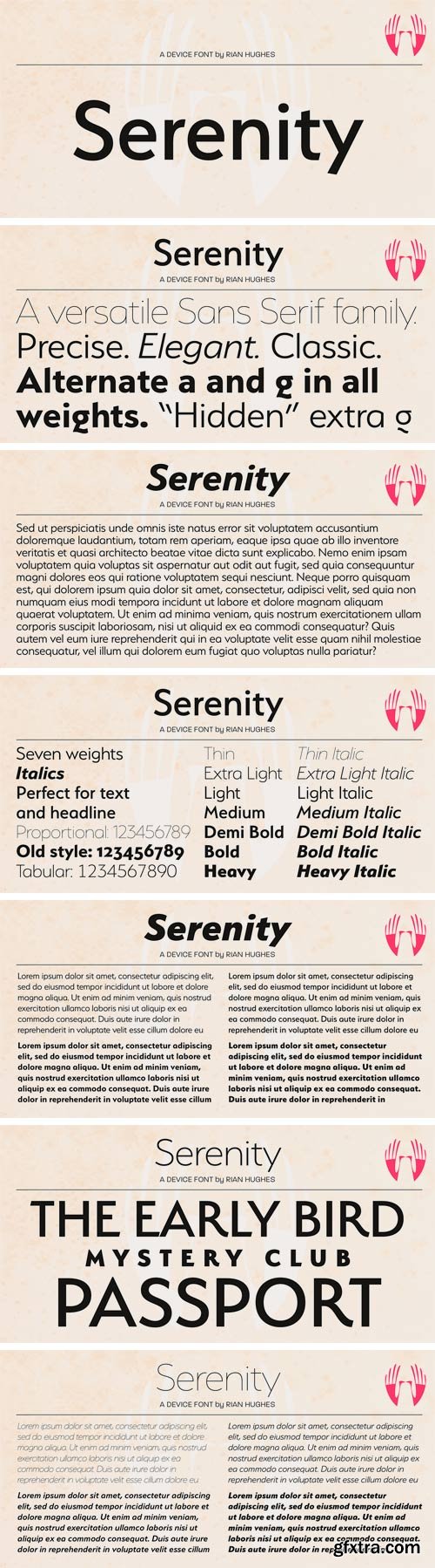 Serenity Font Family