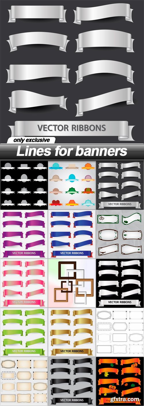 Lines for banners - 15 EPS