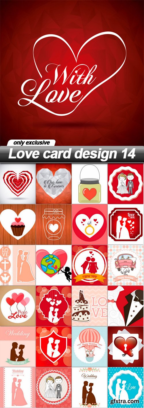 Love card design 14 - 25 EPS