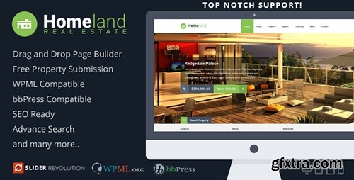 ThemeForest - Homeland v2.9.0 - Responsive Real Estate WordPress Theme - 6518965