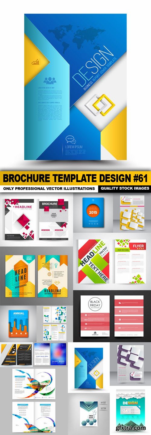 Brochure Template Design #61 - 15 Vector