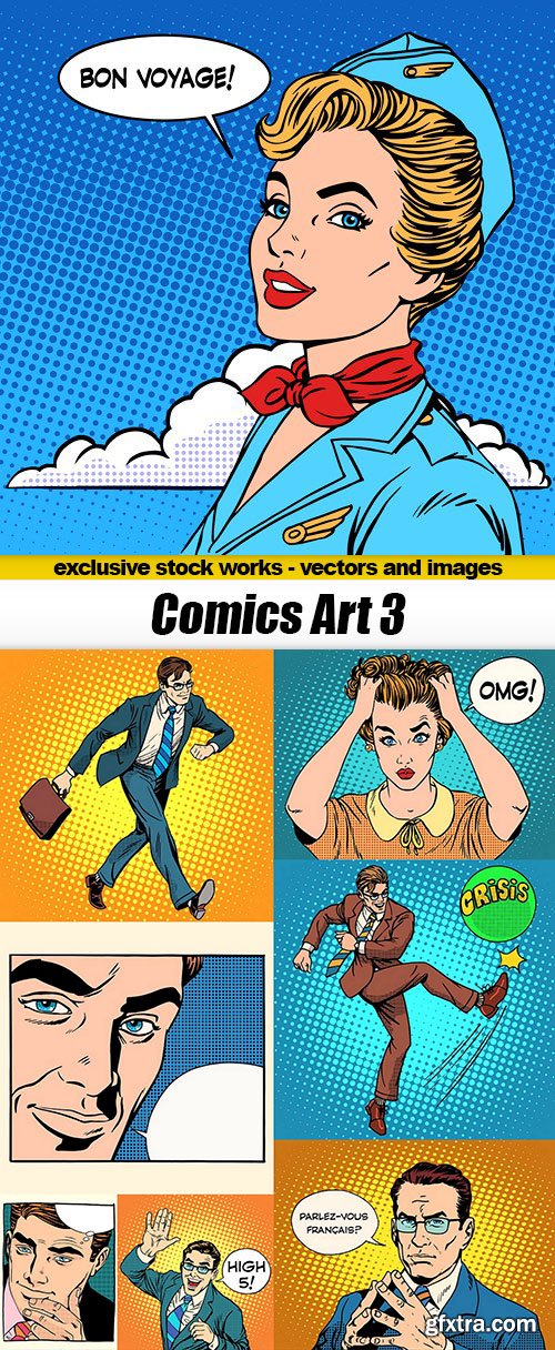 Comics Art 3 - 16xEPS