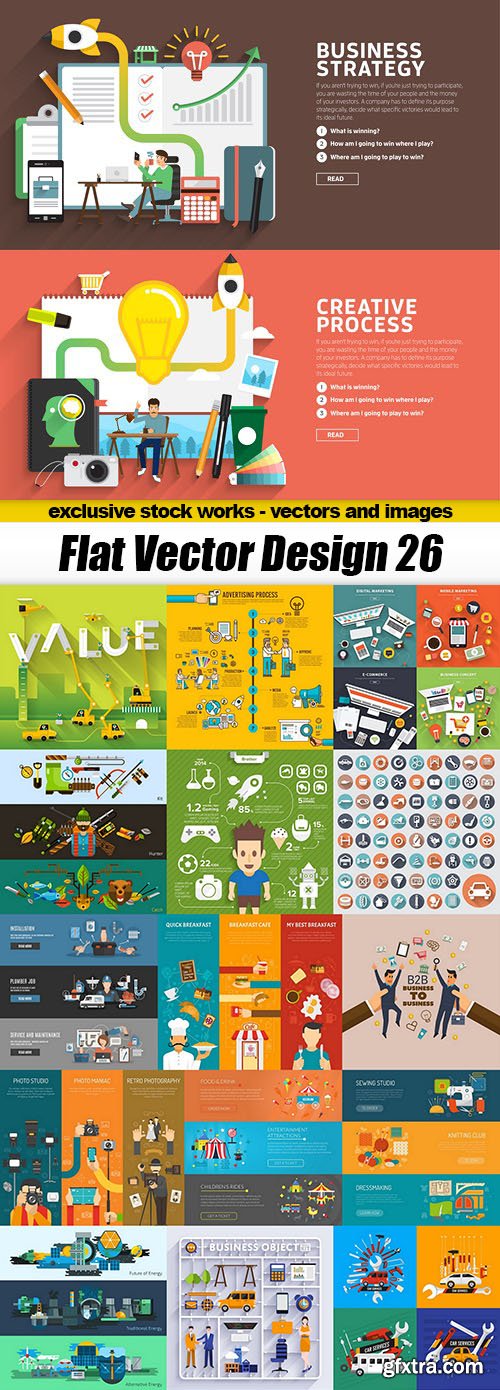 Flat Vector Design 26 - 25xEPS