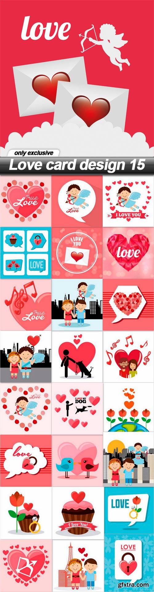 Love card design 15 - 25 EPS