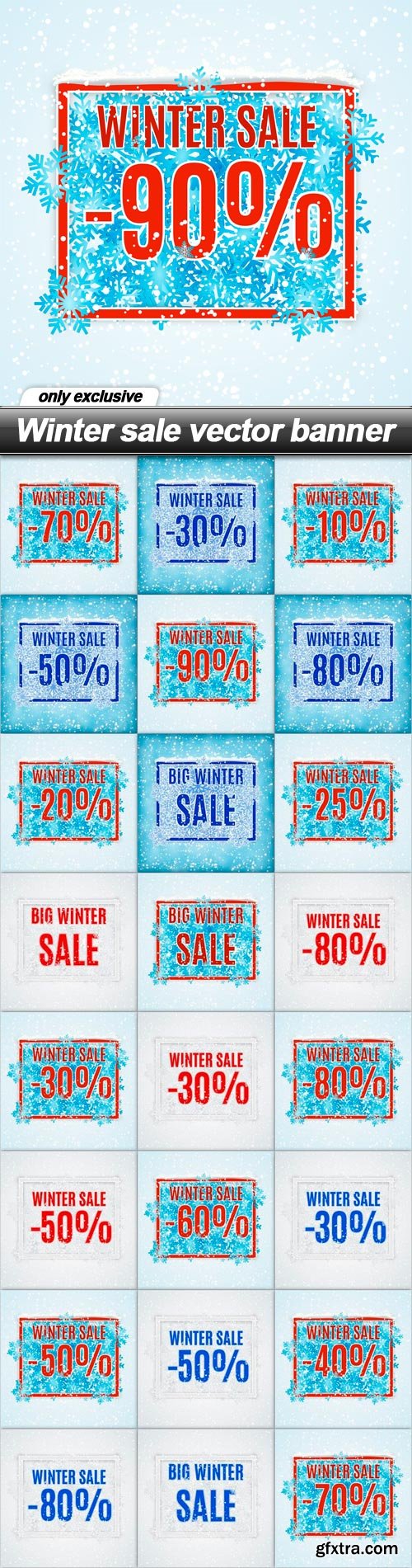 Winter sale vector banner - 23 EPS