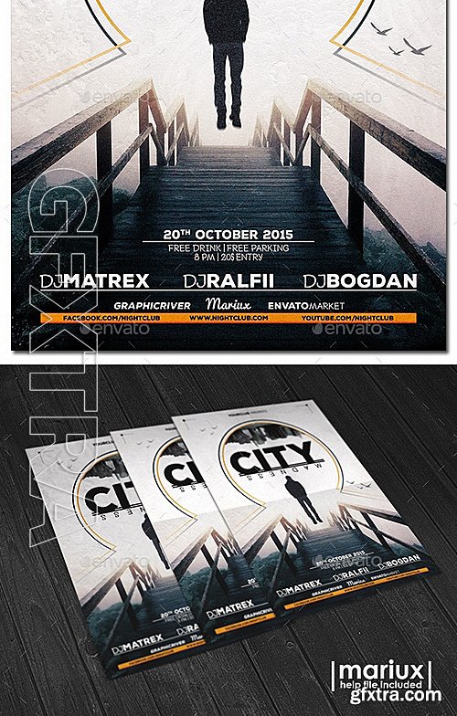 GraphicRiver - City Madness Party Flyer 12649059