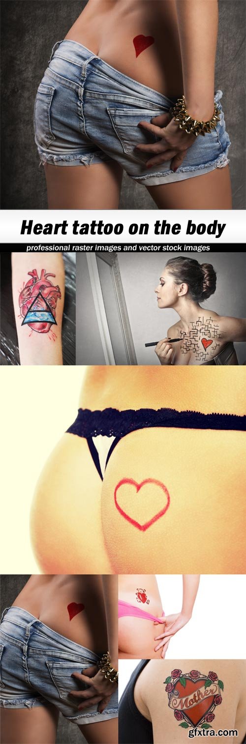 Heart tattoo on the body