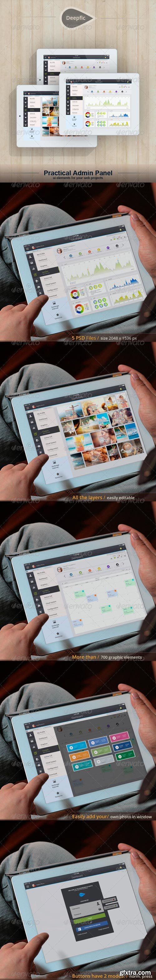 GraphicRiver - Tablet App. Deepfic - Admin Panel - 6104681