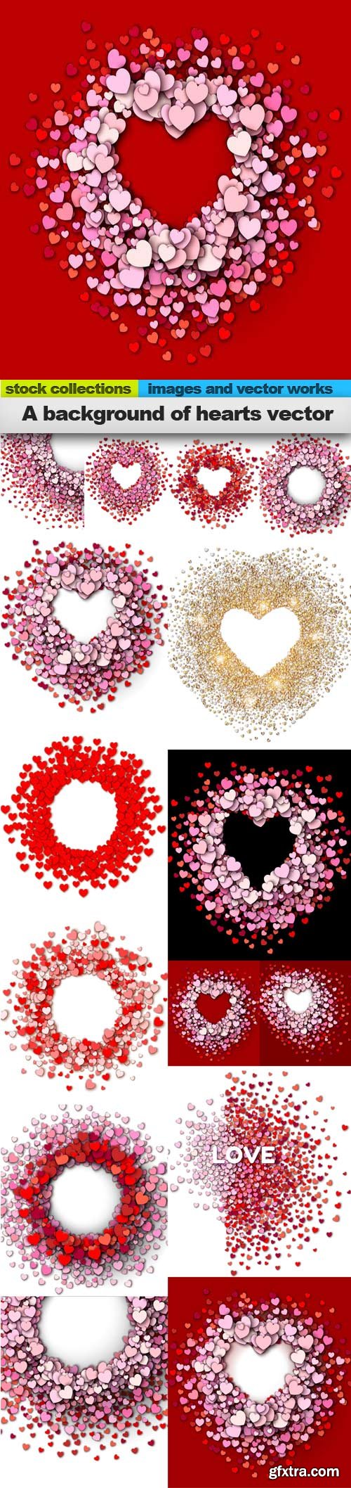 A background of hearts vector, 15 x EPS