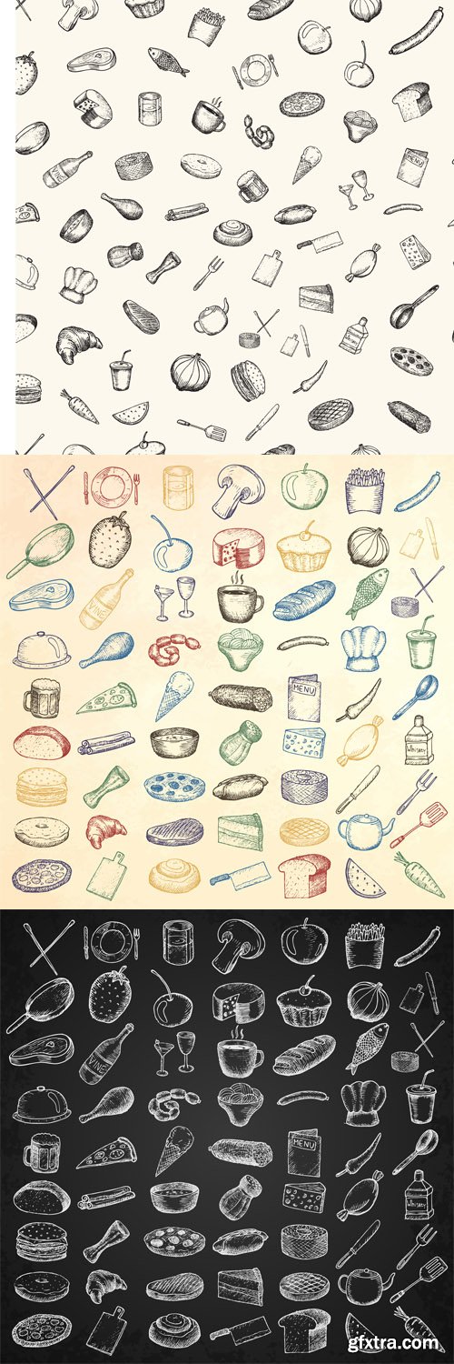 Set of restaurant icons - Vectors A000018