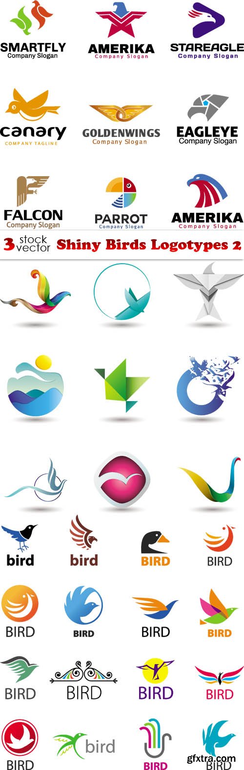 Vectors - Shiny Birds Logotypes 2