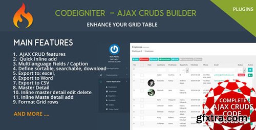 CodeCanyon - Codeigniter CMS - Ajax CRUD Plugins (Update: 3 August 15) - 10400338