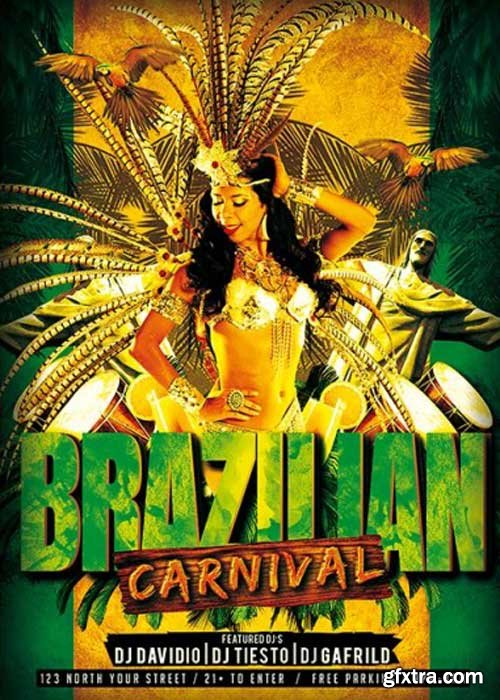 Brazilian Carnival Premium Flyer Template