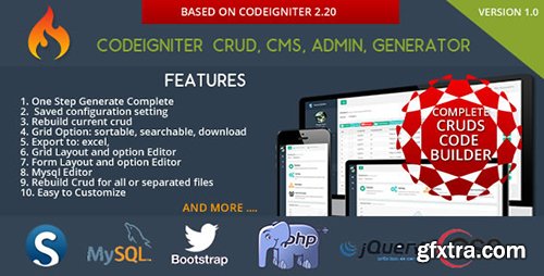 CodeCanyon - Codeigniter CMS - CRUD Builder - Administrator v3.0 - 9929862