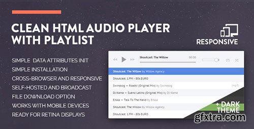 CodeCanyon - Clean HTML Audio Player with Playlist v1.2 - 11959891