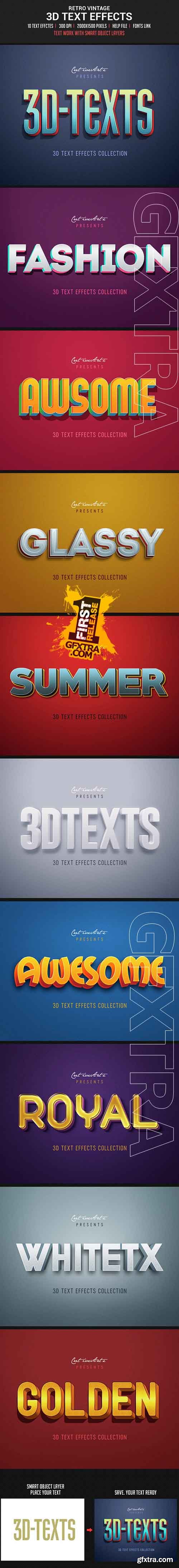 GR - Retro Vintage 3D Text Effects 14558777