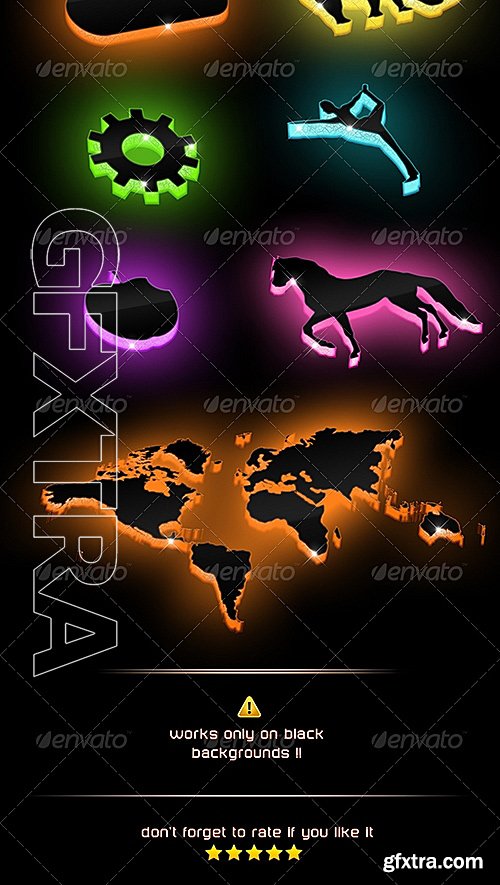 GraphicRiver - 3D Light Text Photoshop Action 7543533