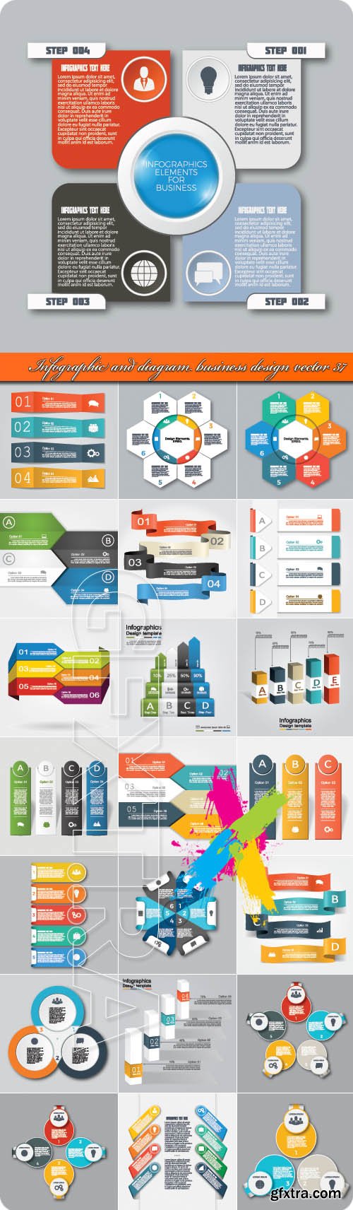 Infographic and diagram business design vector 37