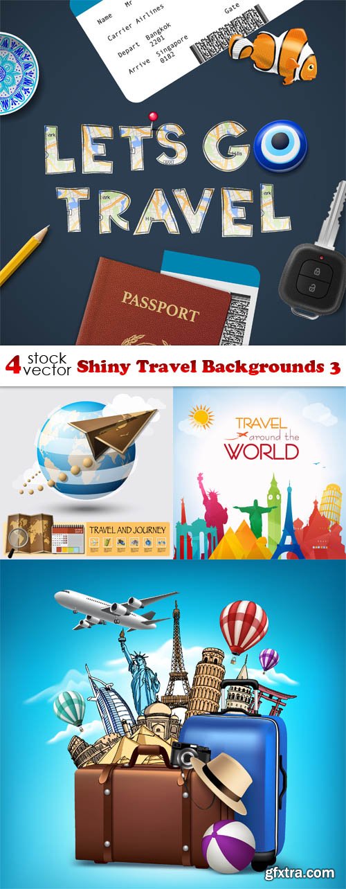 Vectors - Shiny Travel Backgrounds 3