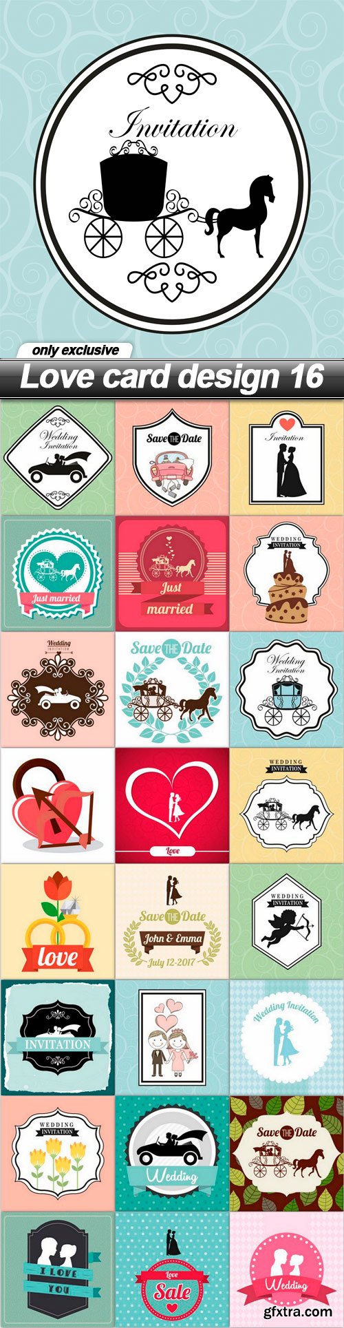 Love card design 16 - 25 EPS