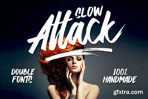 Creativemarket Slow Attack - Double Fonts 504681