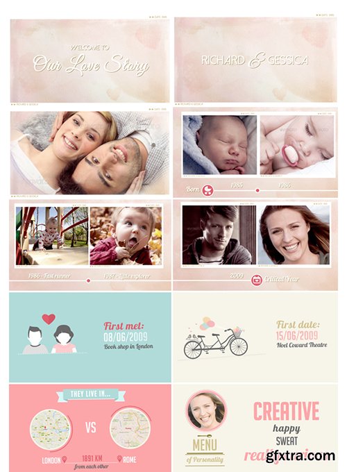 Videohive The Two Of Us Love Story Timeline & Save The Date 13374987