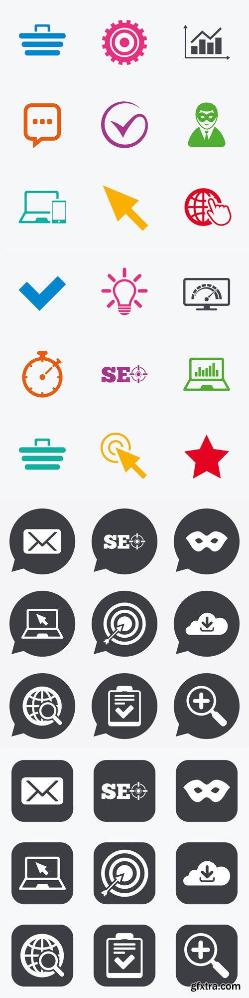 Internet, seo icons - Vectors A000010