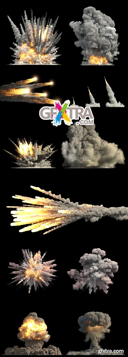 Stock Photo - Various Explosions