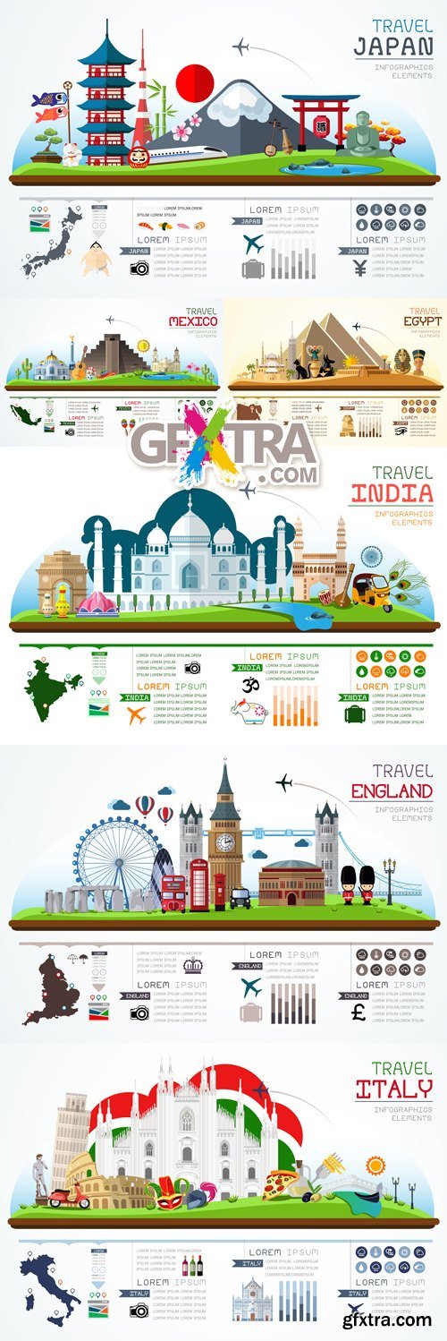 Travel Infographics Vector