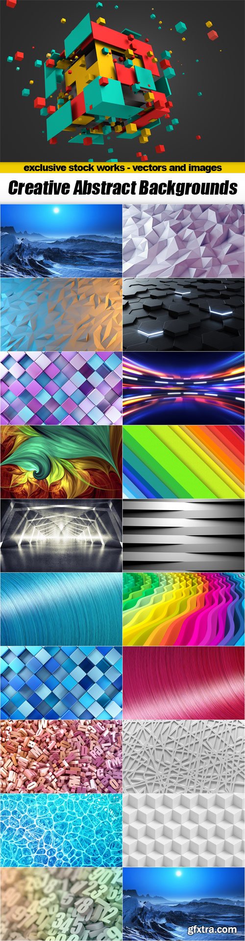 Creative Abstract Backgrounds - 20x JPEGs