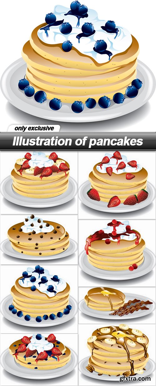 Illustration of pancakes - 8 EPS