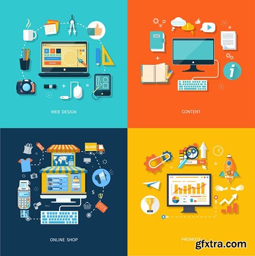 Flat Vector Design 26 - 25xEPS