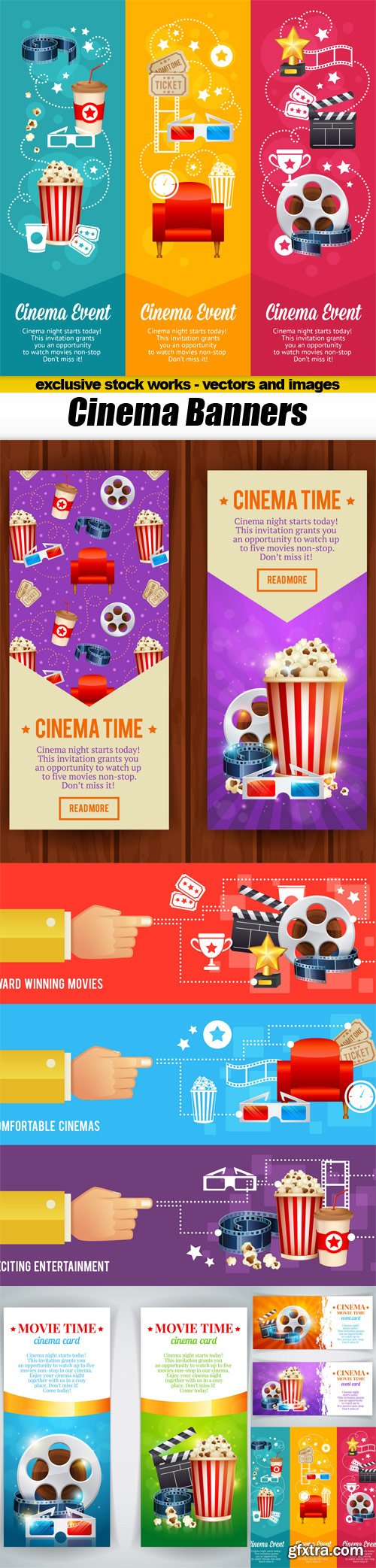 Cinema Vector Banners - 5x EPS