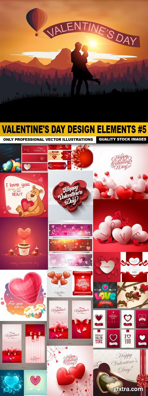 Valentine's Day Design Elements #5 - 25 Vector