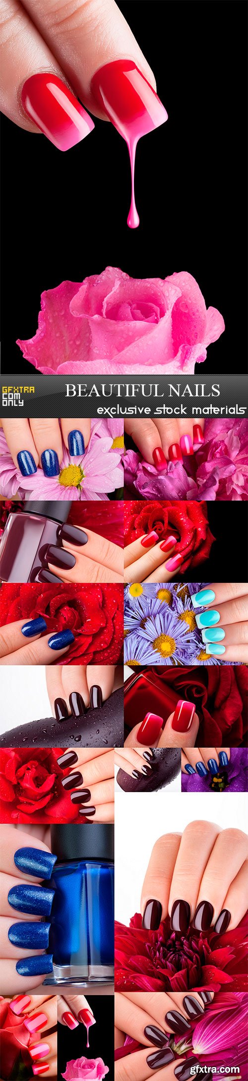 Beautiful nails and great idea for the advertising of cosmetics,16 x UHQ JPEG