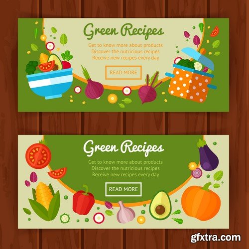 Cooking Cards And Banners - 10x EPS