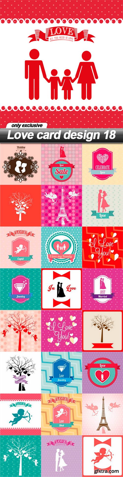Love card design 18 - 25 EPS