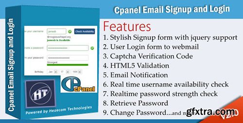 CodeCanyon - Cpanel Email Signup and Login v2.0 - 3753815