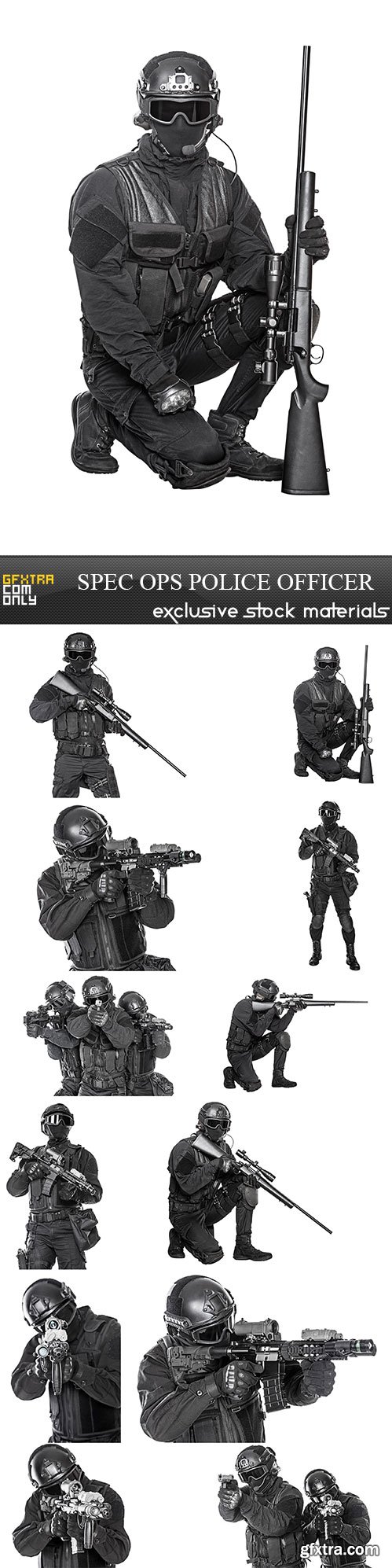 Spec ops police officer, 12 x UHQ JPEG