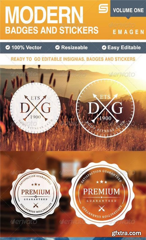 Graphicriver Modern Badges and Stickers V1 5988970