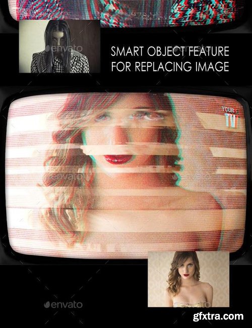 Graphicriver Retro TV Effect Photo Template 11372910