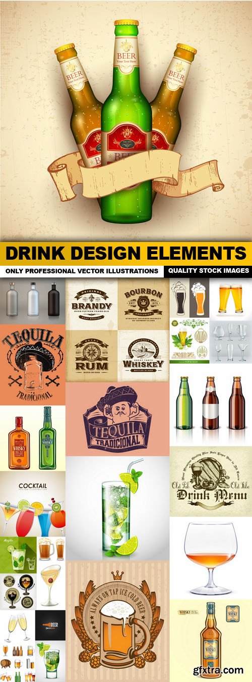 Drink Design Elements - 25 Vector