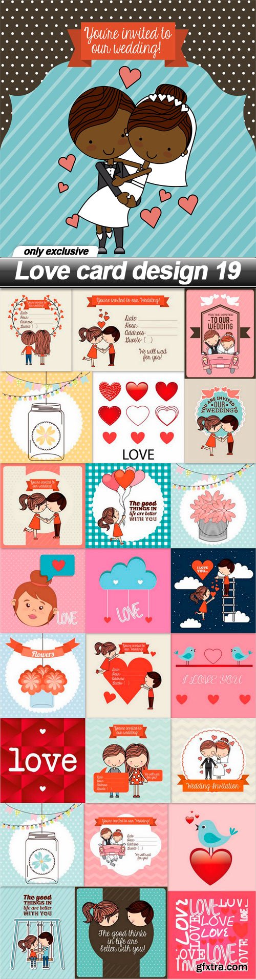 Love card design 19 - 25 EPS