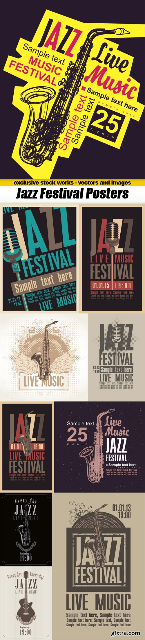 Jazz Festival Posters - 10x EPS